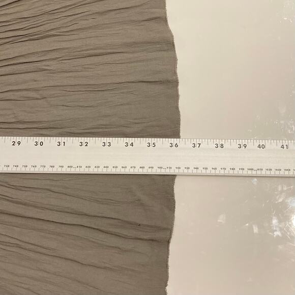 nwot DOUBLE D RANCH Skirt L Grey/Brown Pleated Crinkle A-Line Tiered Maxi Midi - Picture 8 of 9